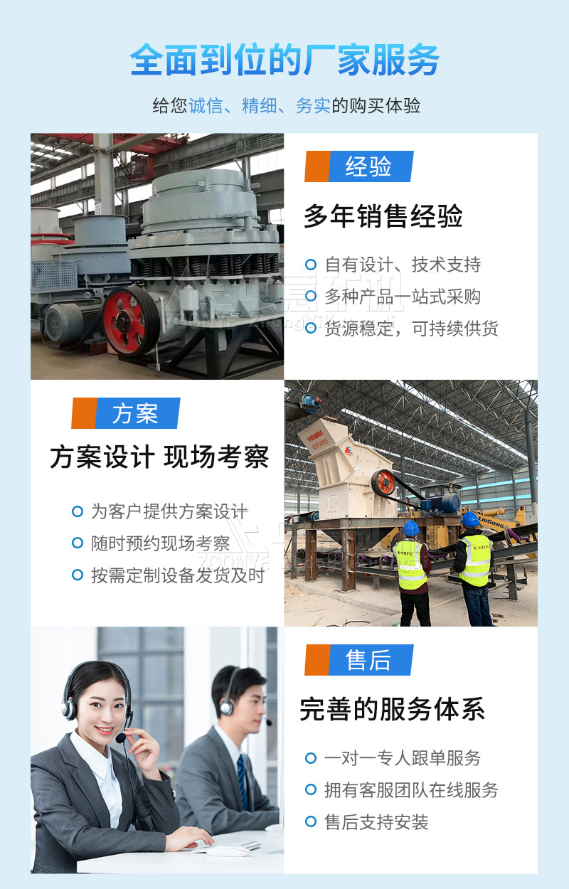中意礦機(jī)制砂機(jī)提供售前、售中、售后服務(wù)